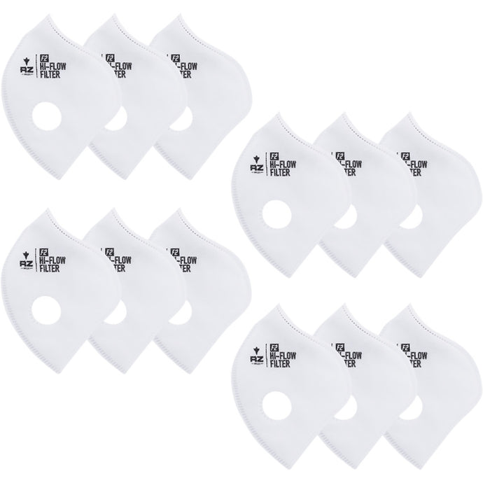 Rz Mask F2 High Flow Replacement Face Mask Filters - Lg - 12Pk