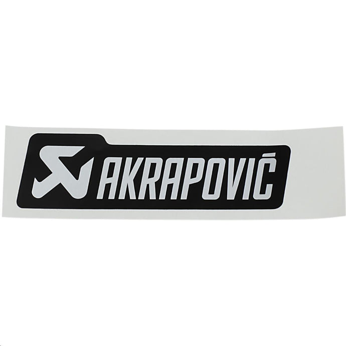 Akrapovic P-HST4ALMONO General Replacement High-Temp Exhaust Sticker - 135mm L x 40mm H