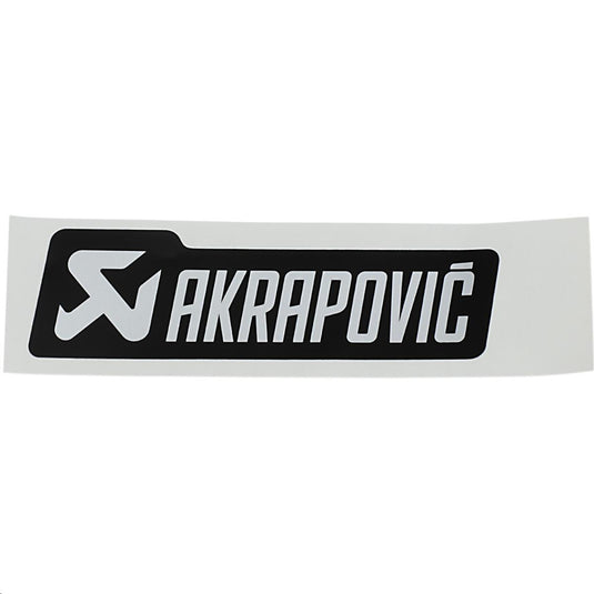 Akrapovic P-HST4ALMONO General Replacement High-Temp Exhaust Sticker - 135mm L x 40mm H