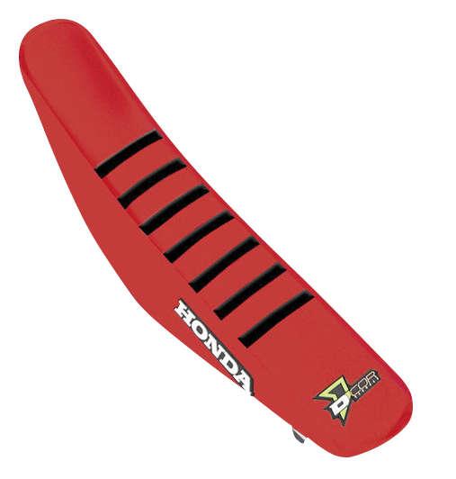 Dcor 30-10-464 Factory Reinforced Seat Cover -Red/White/Red Ribs
