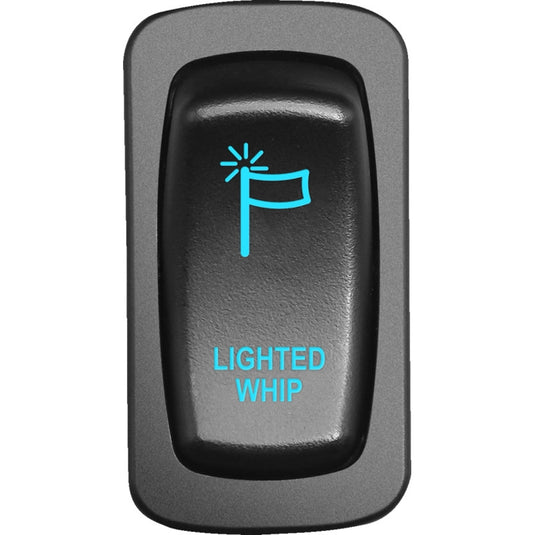 Moose Utility WHP-CAR-B Low Profile Rocker Switch - Whip Light - Blue