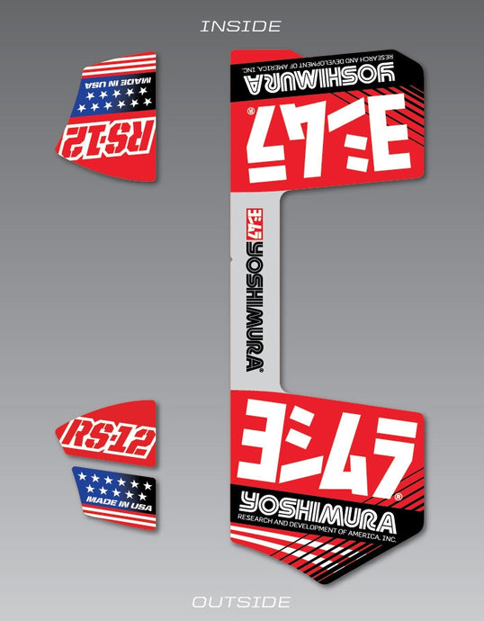Yoshimura RS12-NB010 Muffler Decal Set for RS-12 Exhausts