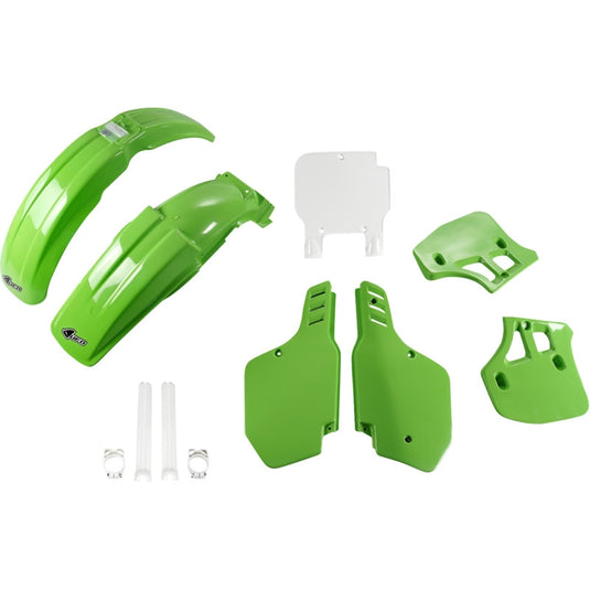 Ufo Plastics KAKIT189F@999 Complete Body Kit - OEM (White/Green)