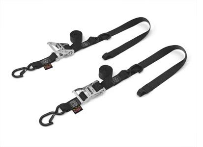 Powertye 30572-ST 1 1/2in. Fat Straps with Soft-Tye and Secure Hooks - Black