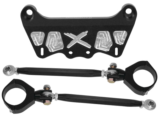 Modquad CA-SS-BLK Front Upper Shock Mount and Brace Kit - Black