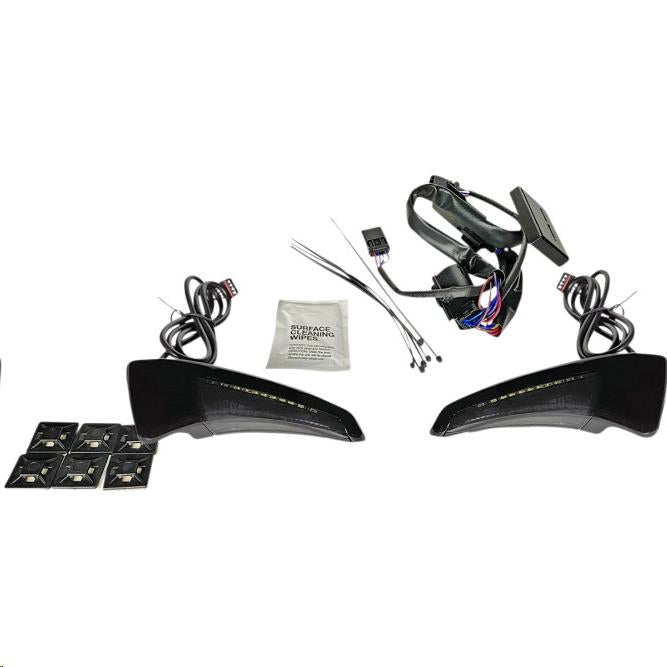 Custom Dynamics CD-TPBR-14-SB Tour-Pak Backrest LED - Black With Smoke Lens