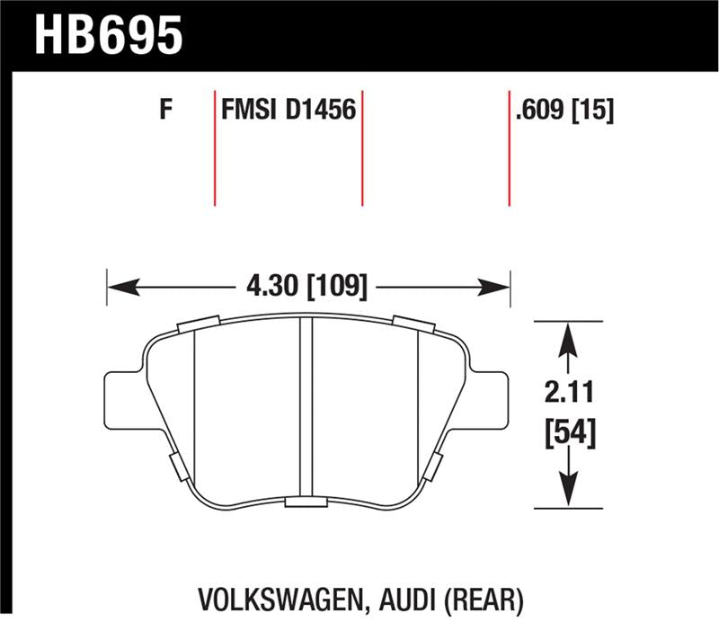 Load image into Gallery viewer, Hawk Performance HB695B.609 HAWK HPS 5.0 Brake Pad Sets

