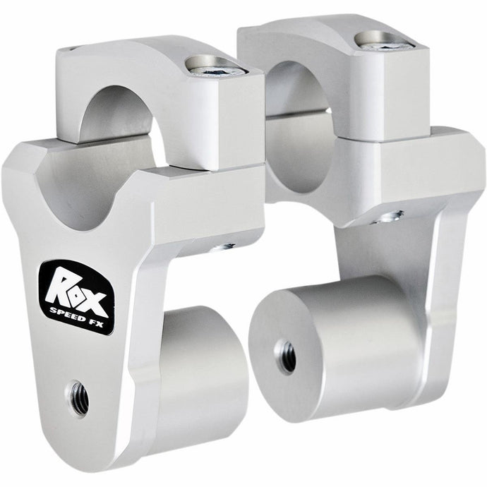 Rox Speed Fx 1R-P13R-2125 2in. Pivoting Risers for 1-1/4in. Handlebars - Silver