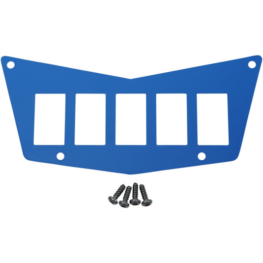 Moose Utility 100-4382-PU Center 5 Switch Dash Plate - Blue