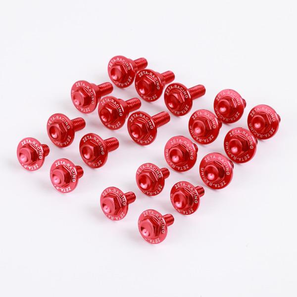 Zeta ZE88-5252 Aluminum Body Bolt Kit - Red