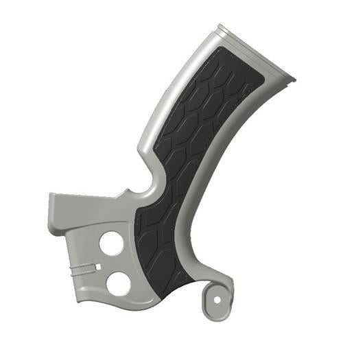 Acerbis 2374271015 X-Grip Frame Guards - Silver/Black
