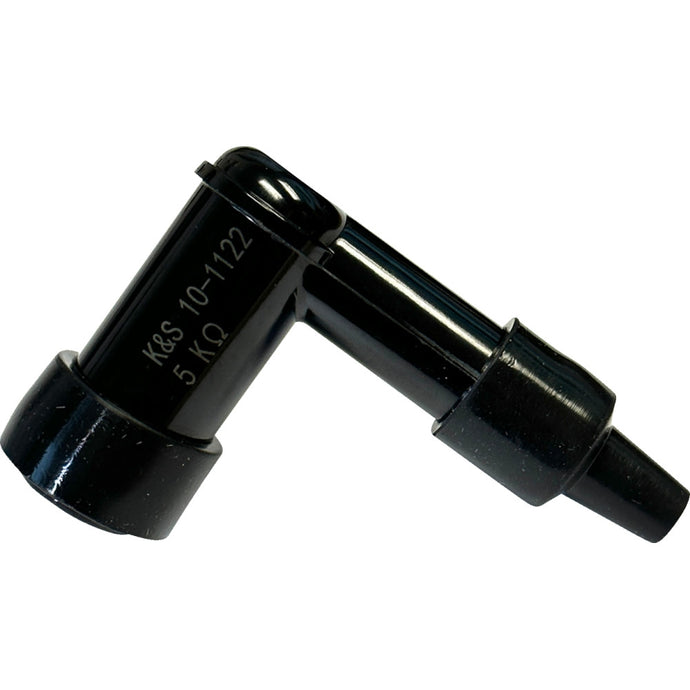 K&S Technologies 10-1122 Spark Plug Resistor Cover - 90 deg. Elbow Type - 14mm. - Black