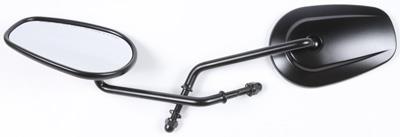 Harddrive 18-501BK OEM Style Tapered Mirrors with Short Stem - Black