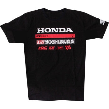 Dcor Honda Factory2 T-Shirt (Large, Black)