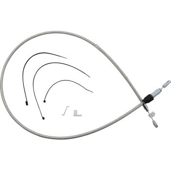 Magnum 523418HE Alternate Length Polished Stainless Quick Connect Braided Upper Clutch Cable - 52in.