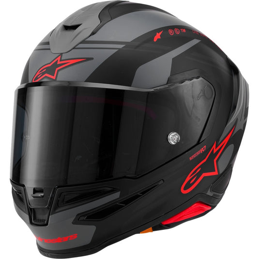Alpinestars Supertech R7 A-Core Helmet (X-Small, Matte Black/Gray/Red)