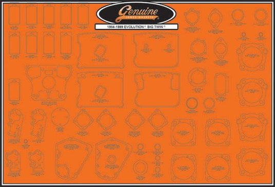 James Gasket 99000-EVBT Gasket Display Board - Evolution Big Twin