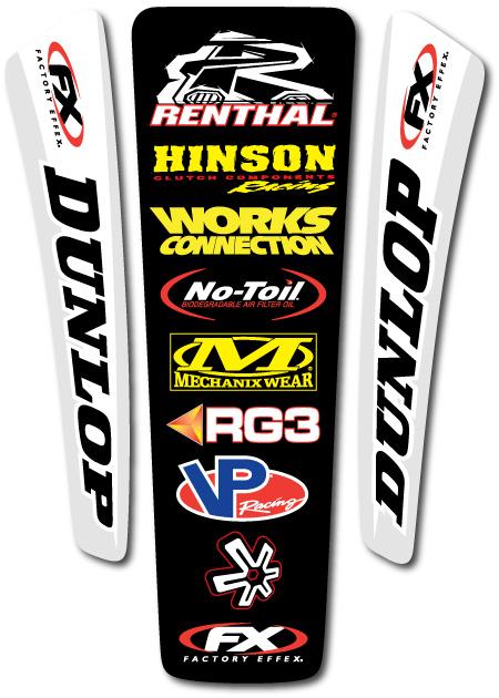 Factory Effex 07-32020 Universal Rear Fender Graphics - Original Style