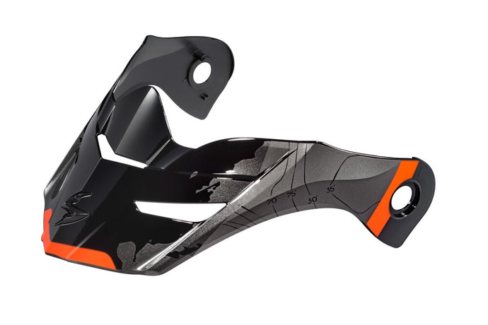 Scorpion Peak Visor for EXO-AT960 Topograhic Helmet - Black/Orange