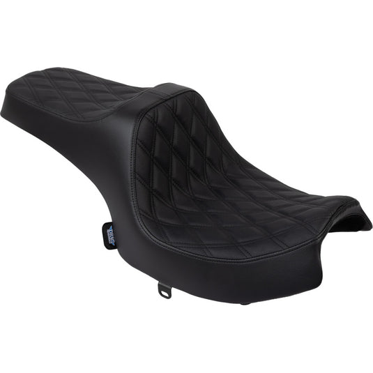 Drag Specialties 0810-2460 Predator III 2-Up Seat (One Size Fits Most, Black)