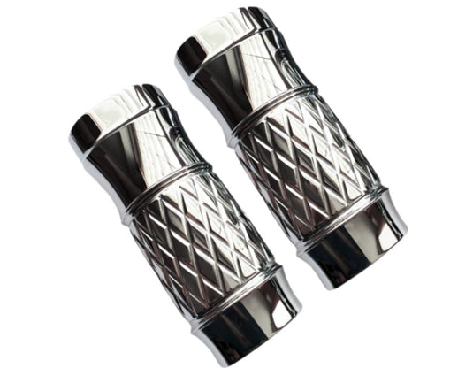 Eddie Trotta Designs TC-965 Fork Slider Covers - Platinum-Cut Chrome (+2in.)