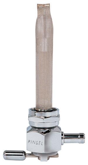 Pingel 6311-AH Designer Power-Flo Petcocks - 90deg. Outlet Facing Inward - Hex Design - Aluminum