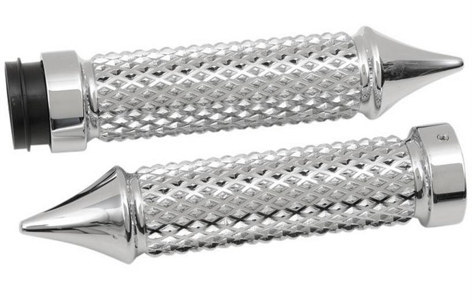 Eddie Trotta Designs TC769 Cross Cut Grips - Chrome
