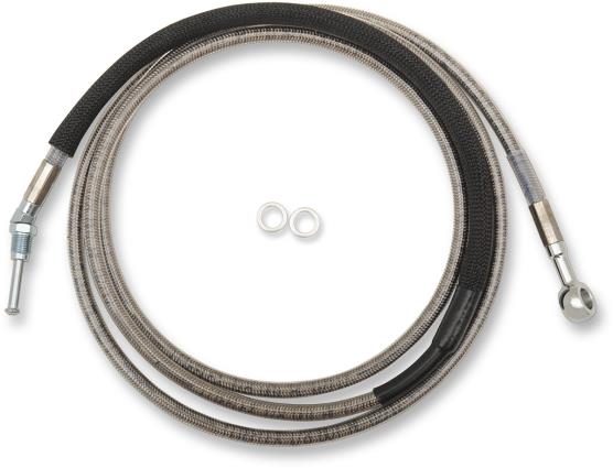 Drag Specialties 0661-0061 Clear Coated Stainless Steel Hydraulic Clutch Line - +12in.
