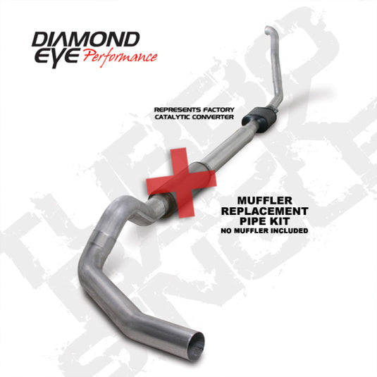 Diamond Eye Performance K5314A-RP DEP Turbo Back Exhaust Kit AL