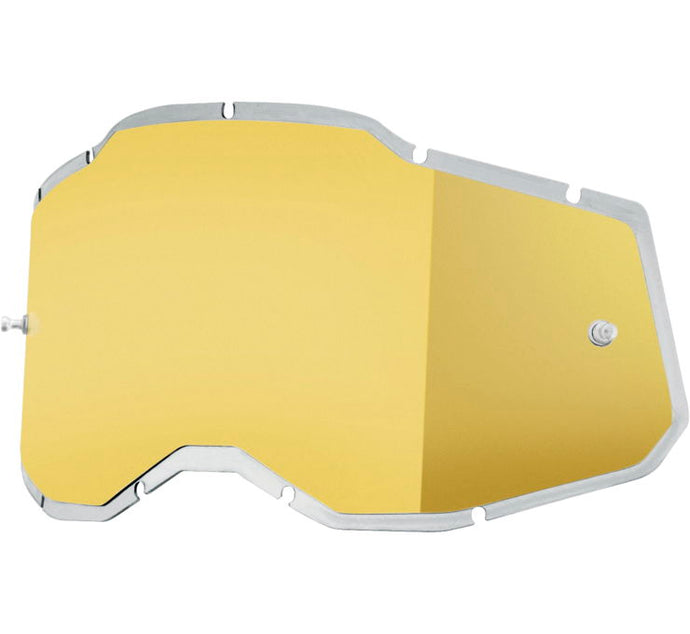 100% Replacement Injected Lenses for Adult Racecraft 2/Accuri 2/Stratus 2 Goggles - Gold Mirror