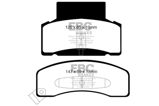 Ebc DP41268R EBC Yellowstuff Brake Pad Sets