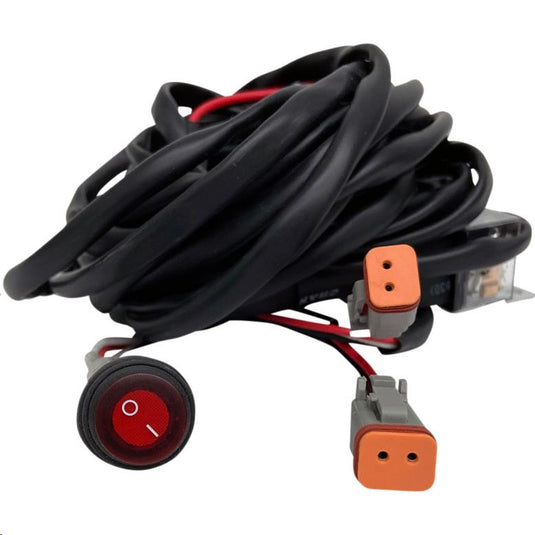 Rivco Products UTV10 Auxiliary Wiring Harnesses Round Lighted On/ Off Switch - 300-watt/40-amp