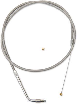 La Choppers LA-8100TH13B Black Vinyl/Stainless Throttle Cable Kit - 12in.-14in. Ape Hangers