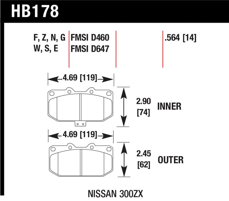 Load image into Gallery viewer, Hawk Performance HB178Z.564 HAWK Ceramic Brake Pad Sets
