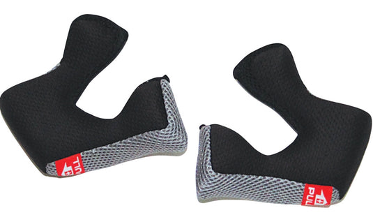 6D Cheekpads for ATR-1 Helmet - 50mm - Black/Silver