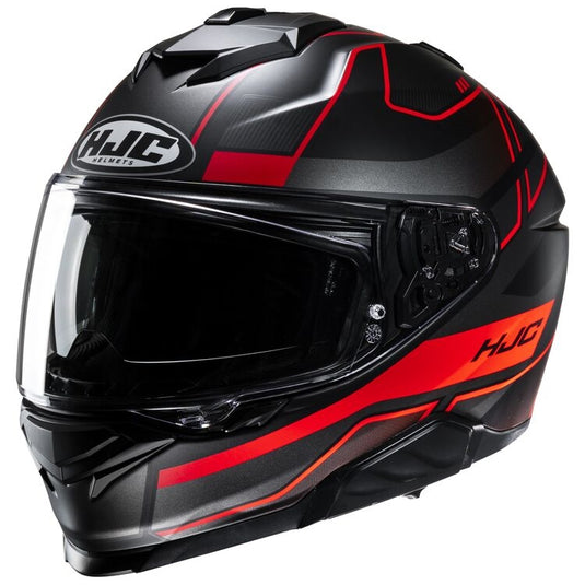 Hjc i71 Iorix Helmet (Large, Semi-Flat Red (MC-1SF))