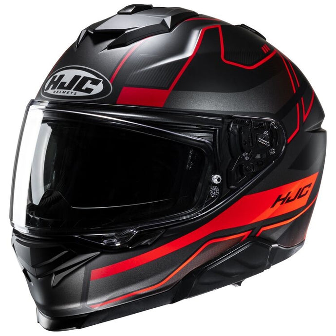 Hjc i71 Iorix Helmet (Small, Semi-Flat Red (MC-1SF))