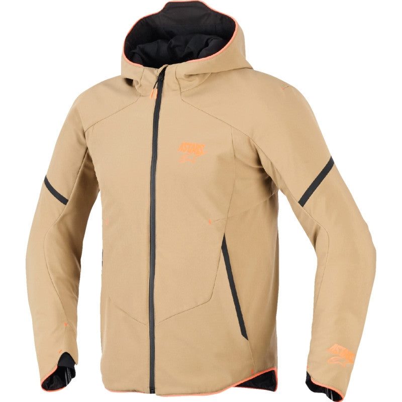 Load image into Gallery viewer, Alpinestars Aeroshell Waterproof Jacket (XXXX-Large, Dark Khaki/Black/Orange Fluo)
