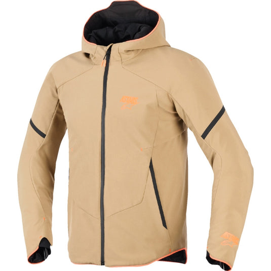 Alpinestars Aeroshell Waterproof Jacket (Small, Dark Khaki/Black/Orange Fluo)