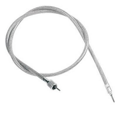 Drag Specialties 0655-0050 Transmission-Drive 53in. Speedometer Cable for Mini Speedo and 12mm Speedo Heads - Clear Coated