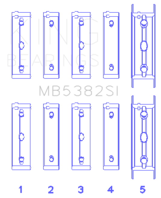 King Engine Bearings MB5382SI KING Main Bearings