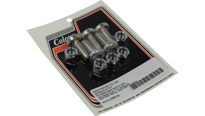 Colony 3270-10 Rear Rotor To Hub Screw & Nut Kit