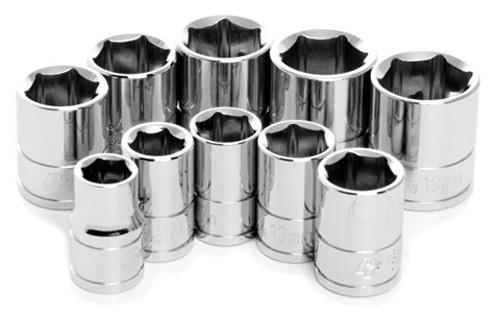 Performance Tools W38202 10 Piece 3/8in. Drive Metric Socket Set