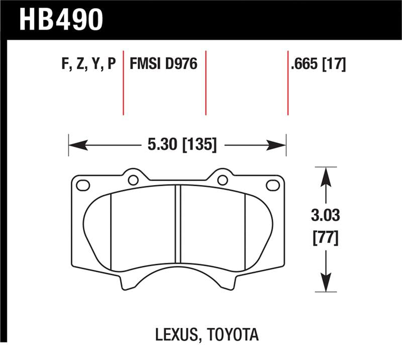 Load image into Gallery viewer, Hawk Performance HB490Z.665 HAWK Ceramic Brake Pad Sets

