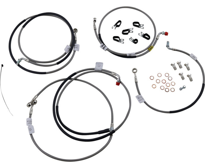 Galfer Brakes FK003D811-6 Stainless Steel Front Hydraulic Brake Line Kit