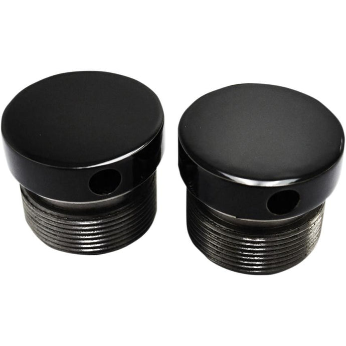 La Choppers LA-7504-39B Flush-Mount Fork Caps - 39mm - Gloss Black