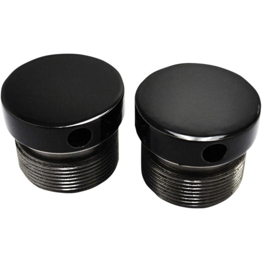 La Choppers LA-7504-39B Flush-Mount Fork Caps - 39mm - Gloss Black