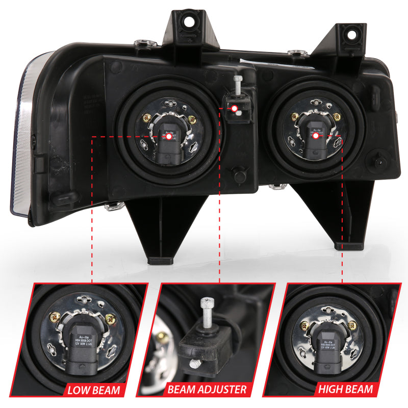 Load image into Gallery viewer, Anzo 111474 ANZ Crystal Headlights
