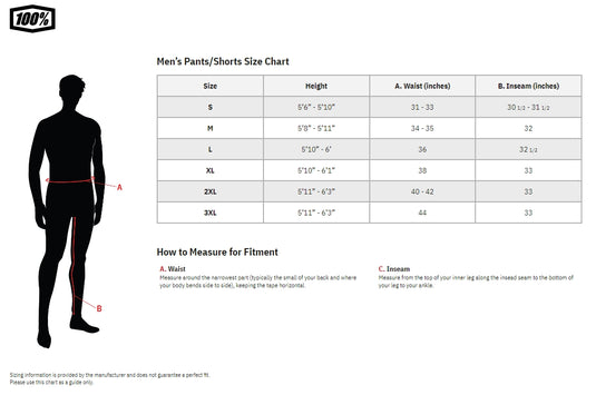 100% Ridecamp Shorts (38, Black)