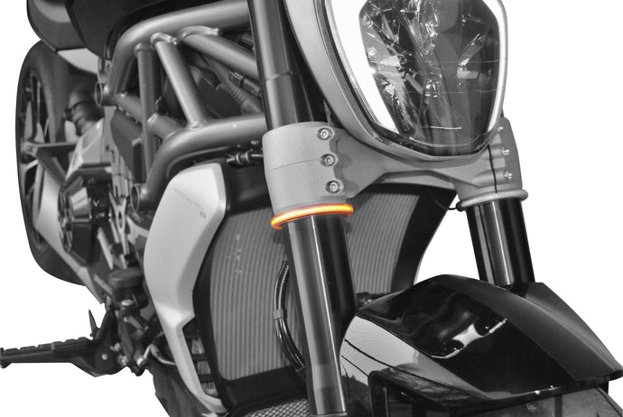 New Rage Cycles RAGE-360-50 Rage 360 LED Front Turn Signal - 50mm - Clear
